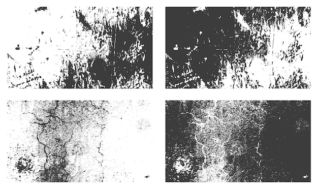 苦しめられたグランジテクスチャ背景セットベクトル