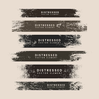 Distressed stroke texture banners