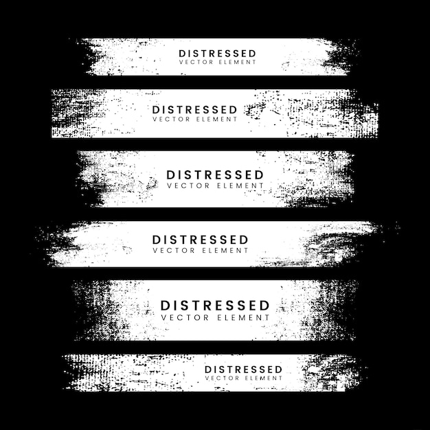 Free vector distressed white banners