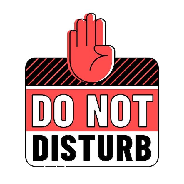 Free vector do not disturb label illustration