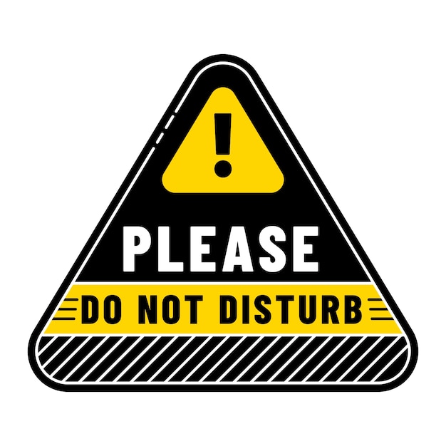 Free vector do not disturb label illustration