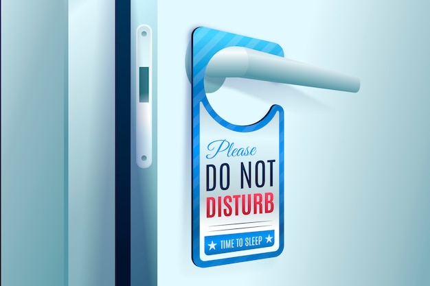 Free vector do not disturb sign design