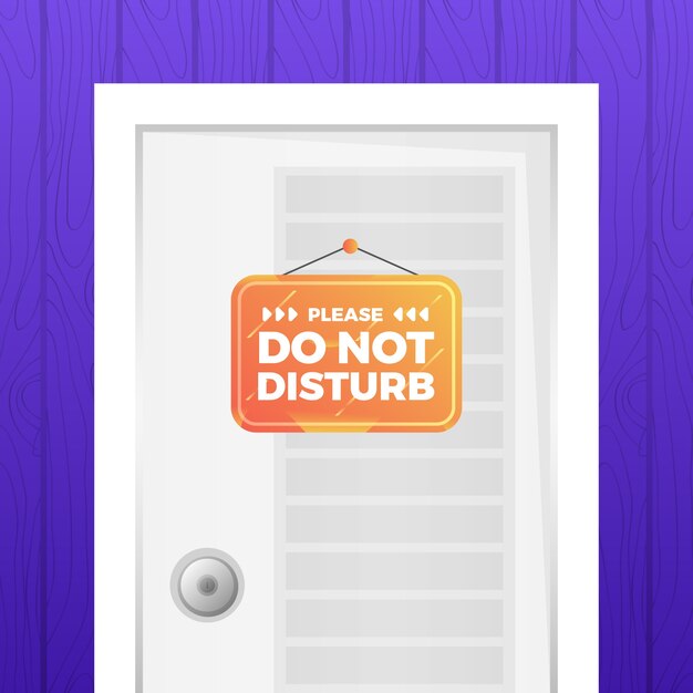 Free vector do not disturb sign design