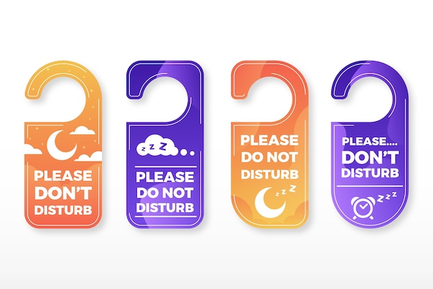 Free vector do not disturb sign design