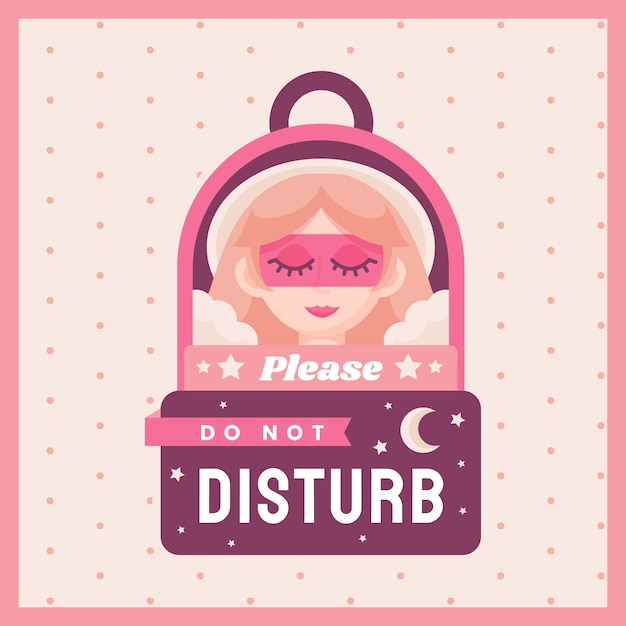 Free vector do not disturb sign design