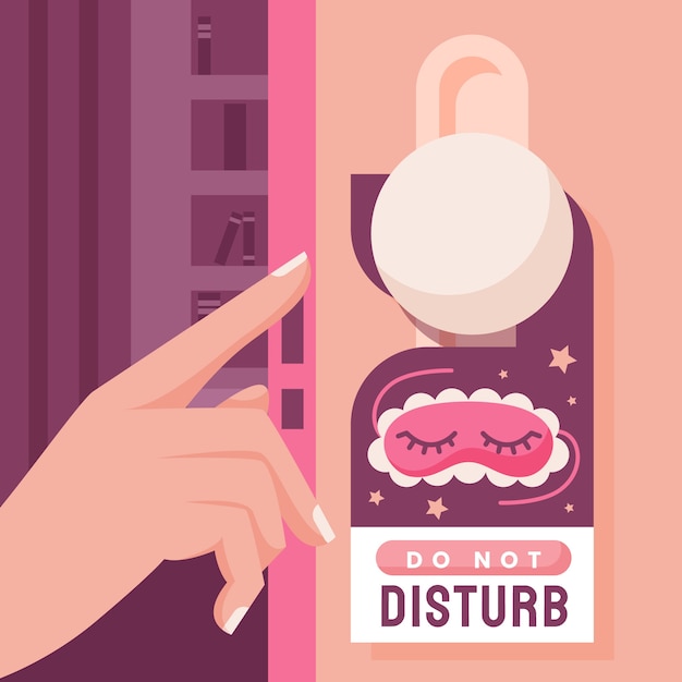 Free vector do not disturb sign design