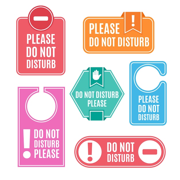 Free vector do not disturb sign design