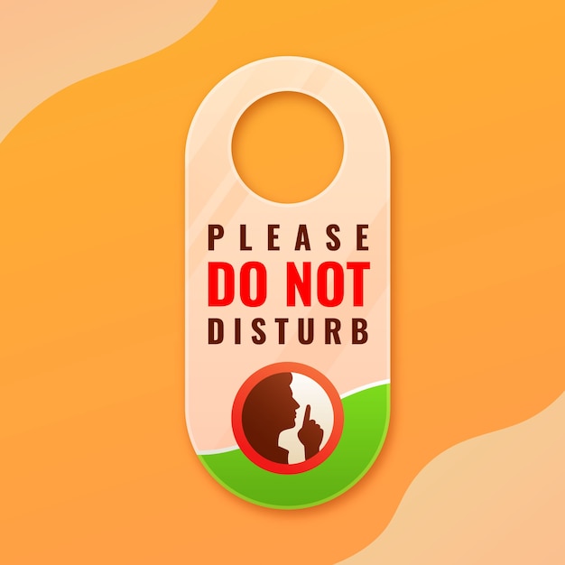 Free vector do not disturb sign design