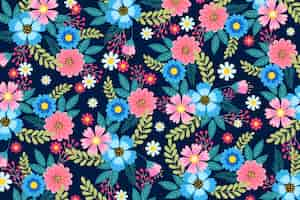 Free vector ditsy colorful floral background