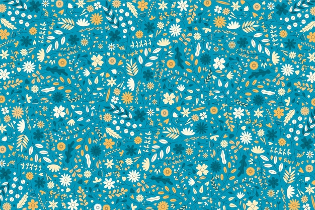 Ditsy colorful floral background