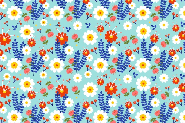 Free vector ditsy floral pattern background