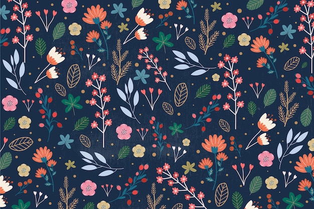 Free Vector ditsy floral print background