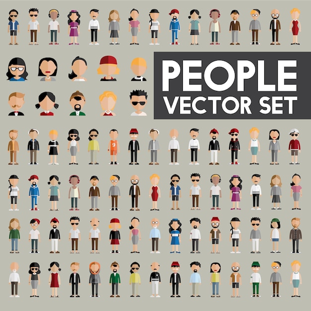 Free vector diversity community people