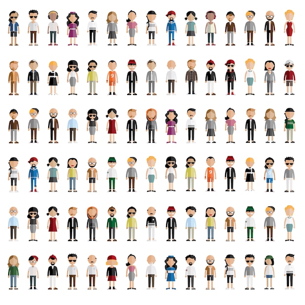 Free vector diversity community people