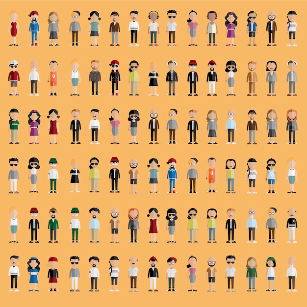 Free vector diversity community people