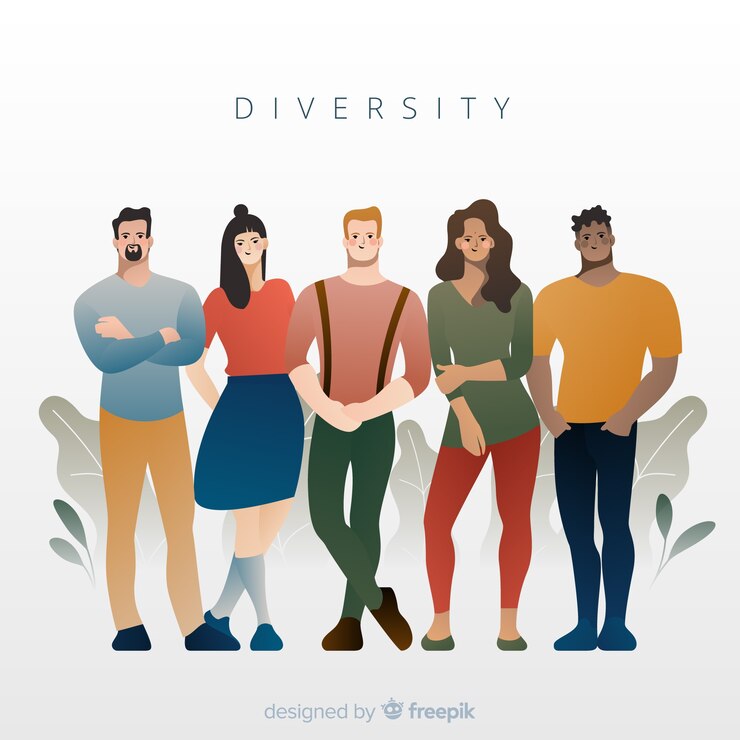 Free Vector diversity concept flat style background