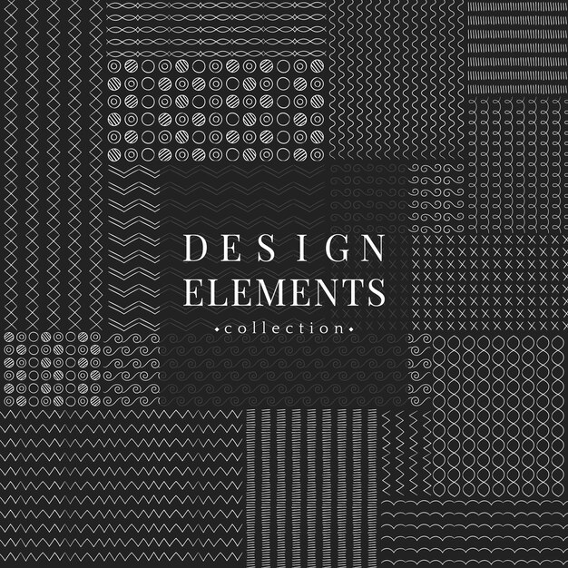 Free vector divider line design elements collection