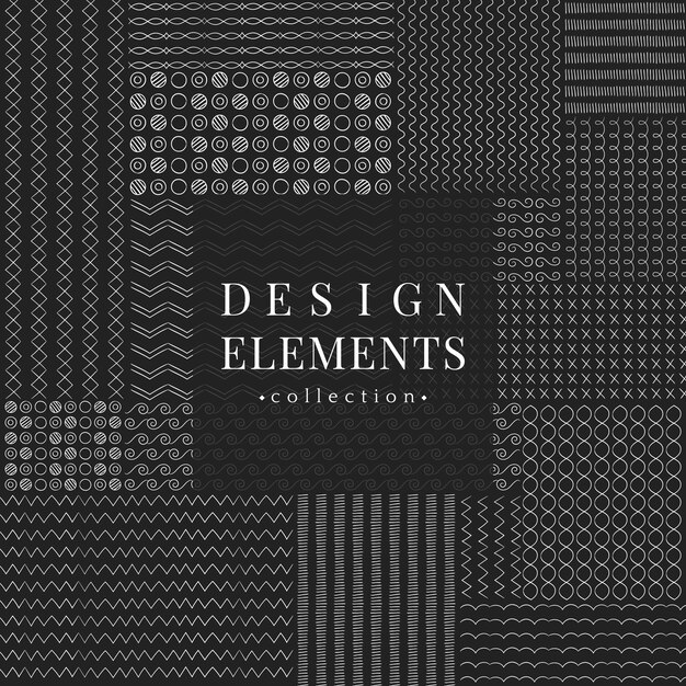 Vettore gratuito collezione di elementi di design linea divisori