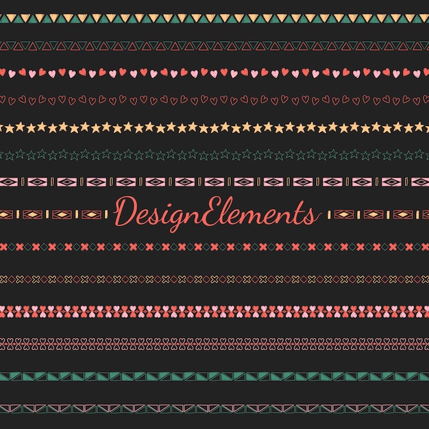 Free vector divider line design elements collection