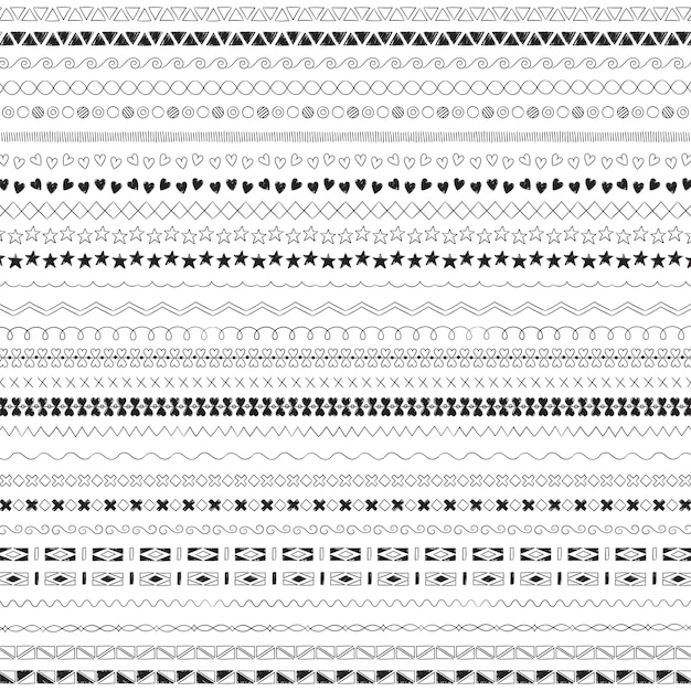 Raccolta di elementi di design linea di divisori linea