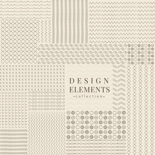 Divider line design elements vector collection