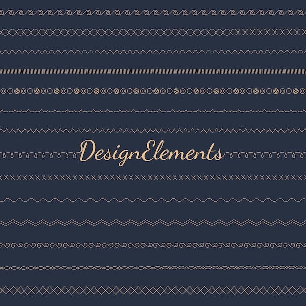 Divider line design elements vector collection