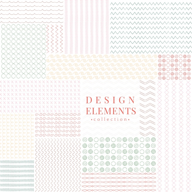 Free vector divider line design elements vector collection