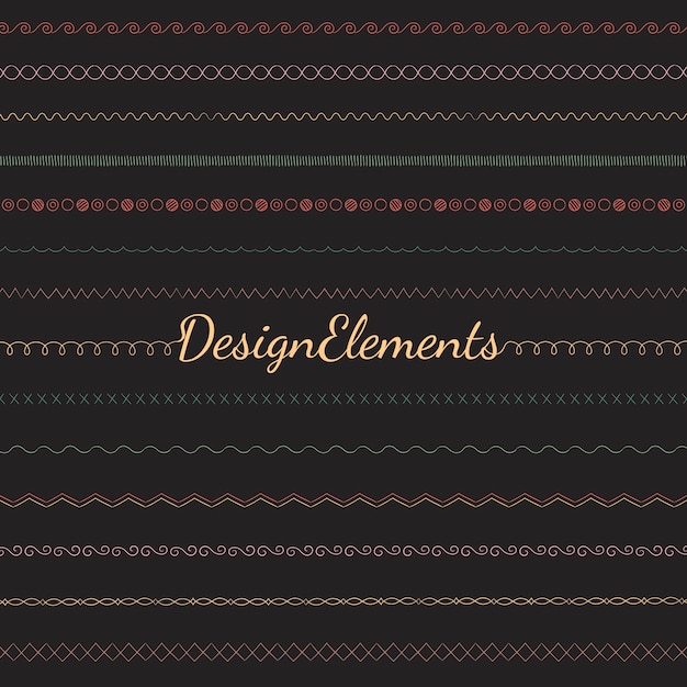 Free vector divider line design elements vector collection