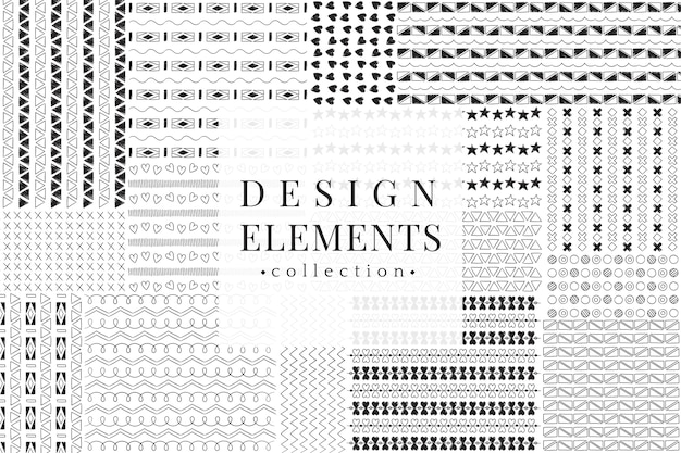 ディバイダ線のデザイン要素のベクトルコレクション