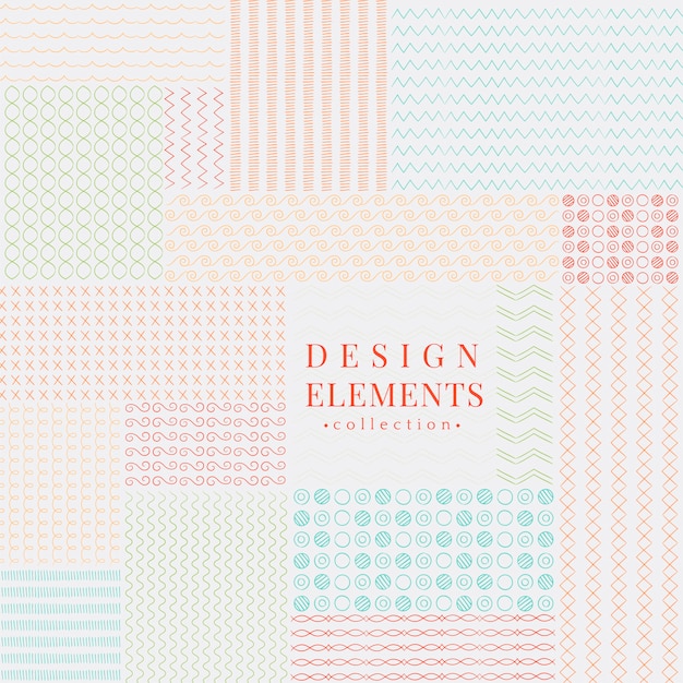 Divider line design elements vector collection