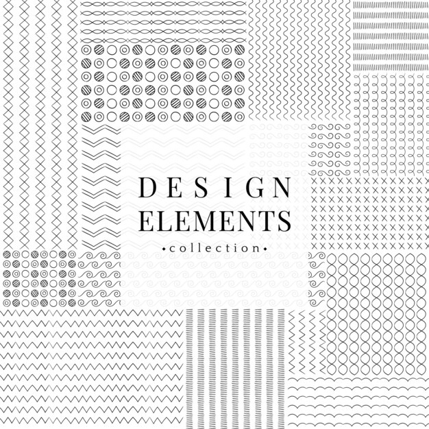 ディバイダ線のデザイン要素のベクトルコレクション