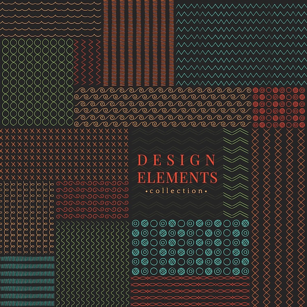 Free vector divider line design elements vector collection