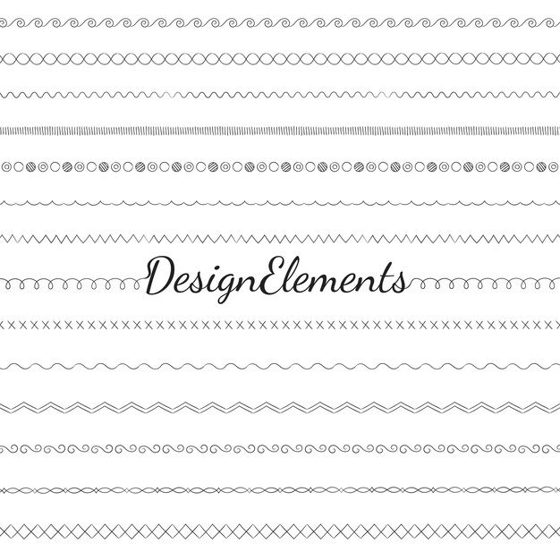 Divider line design elements vector collection