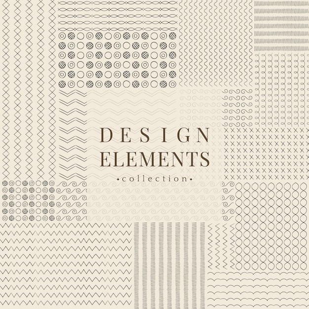 Divider line design elements vector collection