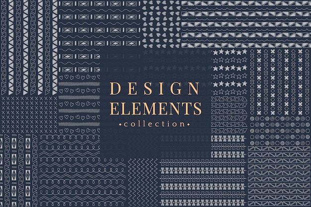 Разделительная линия дизайна элементов вектор коллекции