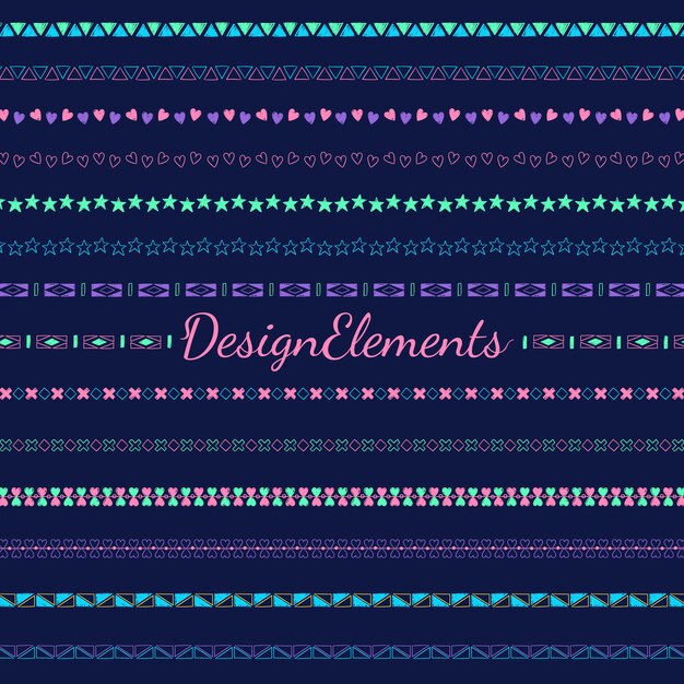 Divider line design elements vector collection