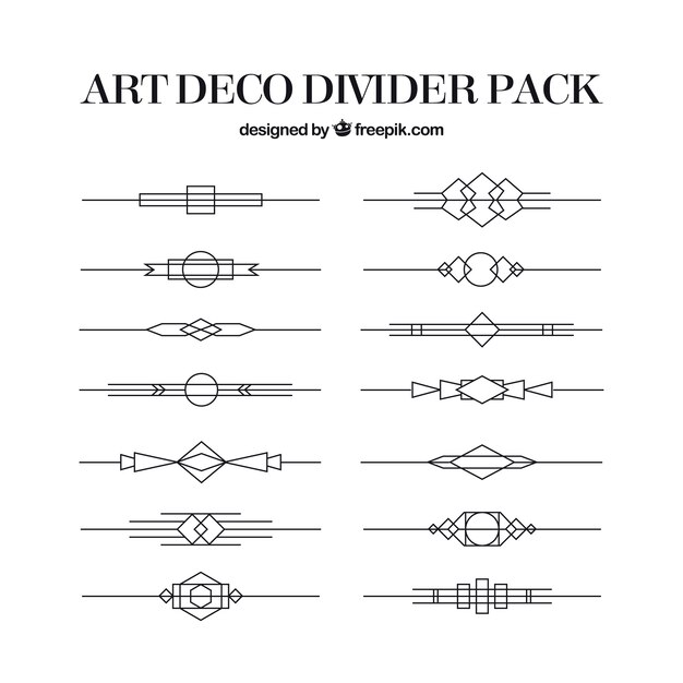 아트 데코 스타일의 디바이더 컬렉션