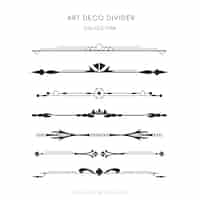 Free vector dividers collection in art deco style