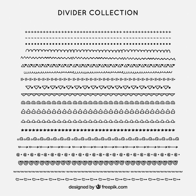 Free vector dividers collection in hand drawn style