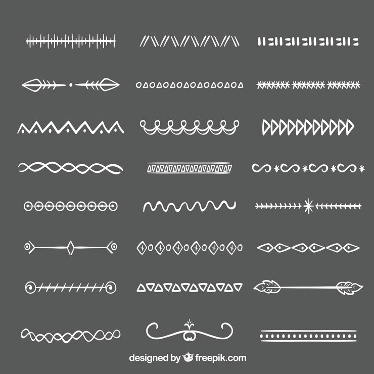 Free Vector dividers collection in hand drawn style