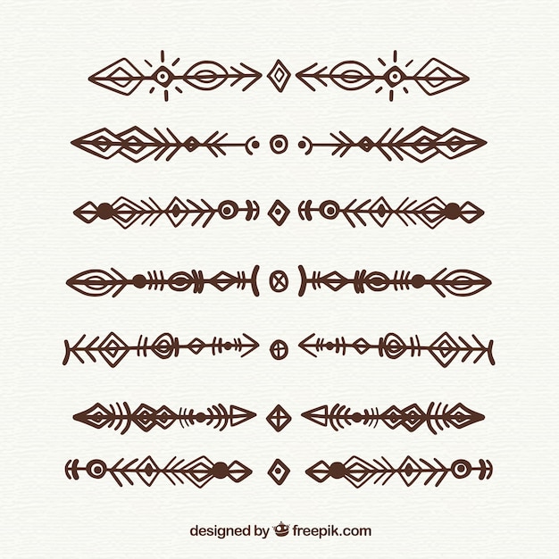 Free vector dividers collection in hand drawn style