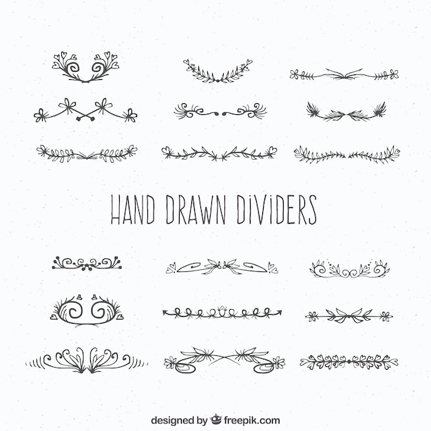 手描きスタイルのdividersコレクション