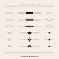 Free vector dividers collection in vintage style