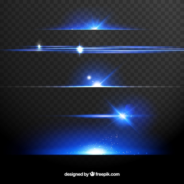 Free vector dividers collection with light effect