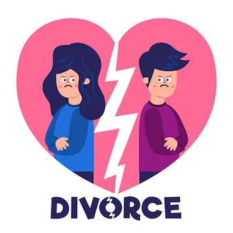 Free Vector | Divorce illustration concept