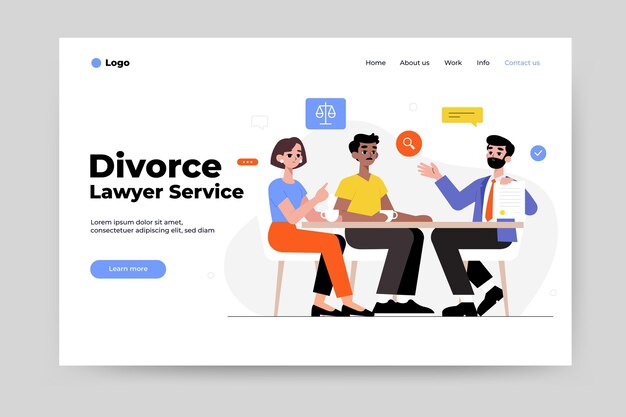 Развод адвокат службы - целевая страница