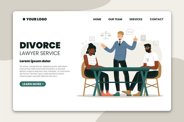 Divorce lawyer service - landing page
