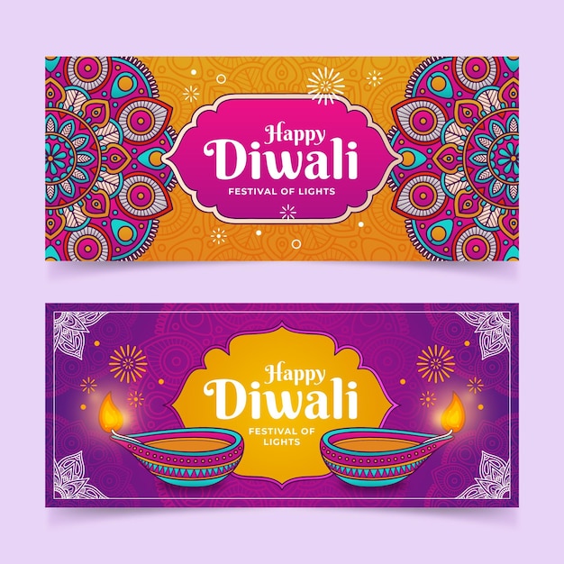 Diwali banners concept