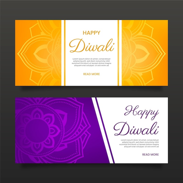 Diwali banners concept