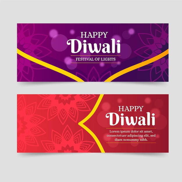 Diwali banners concept